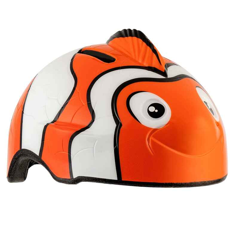 Fahrradhelm für Kinder | Orange Clownfish | Crazy Safety | EN1078 Geprüft Medien 1