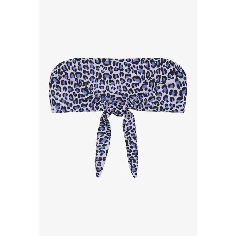 Haut de Bikini Bandeau - Motif Léopard Bleu - Haut de Bikini femme