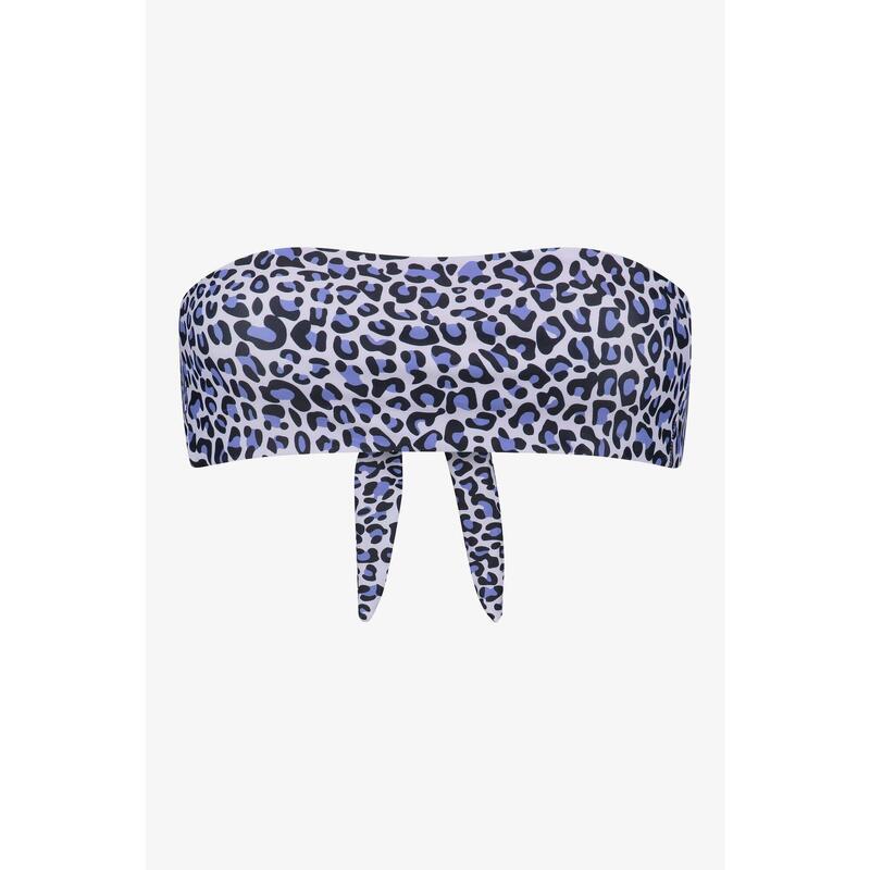 Haut de Bikini Bandeau - Motif Léopard Bleu - Haut de Bikini femme