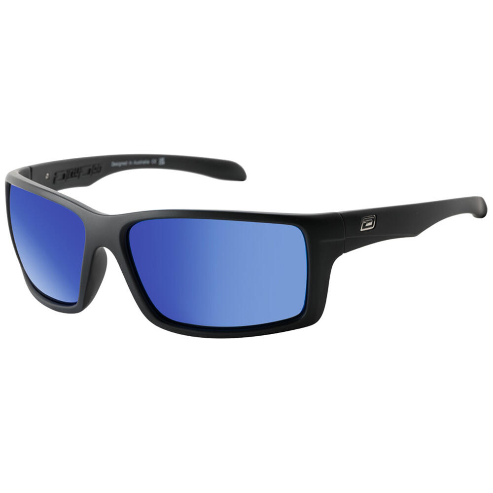 DIRTY DOG KNUCKLE Unisex Sunglasses - Satin Black/Polarized Blue Mirror