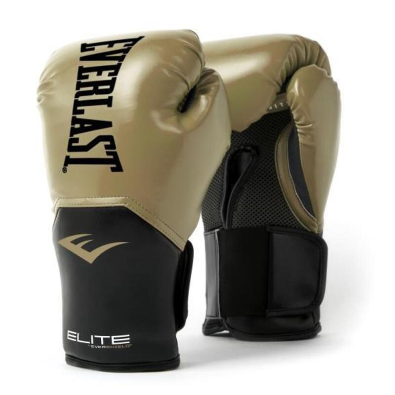 Boxkesztyű, Everlast, Pro Style Elite, műbőr, arany-fekete,