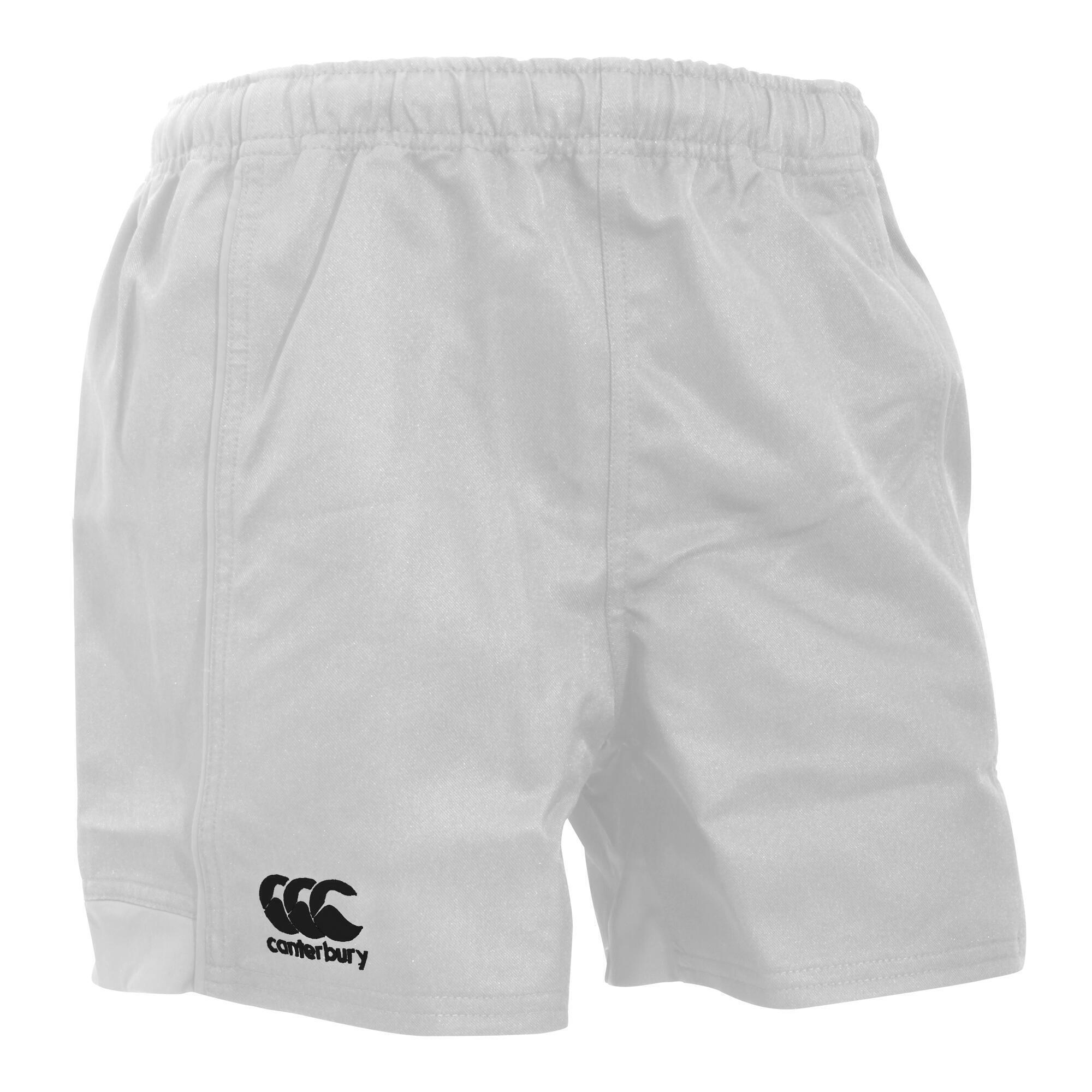 Mens Advantage Elasticated Sports Shorts (White) 3/3