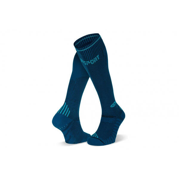 Chaussettes Run compression bleu/turquoise