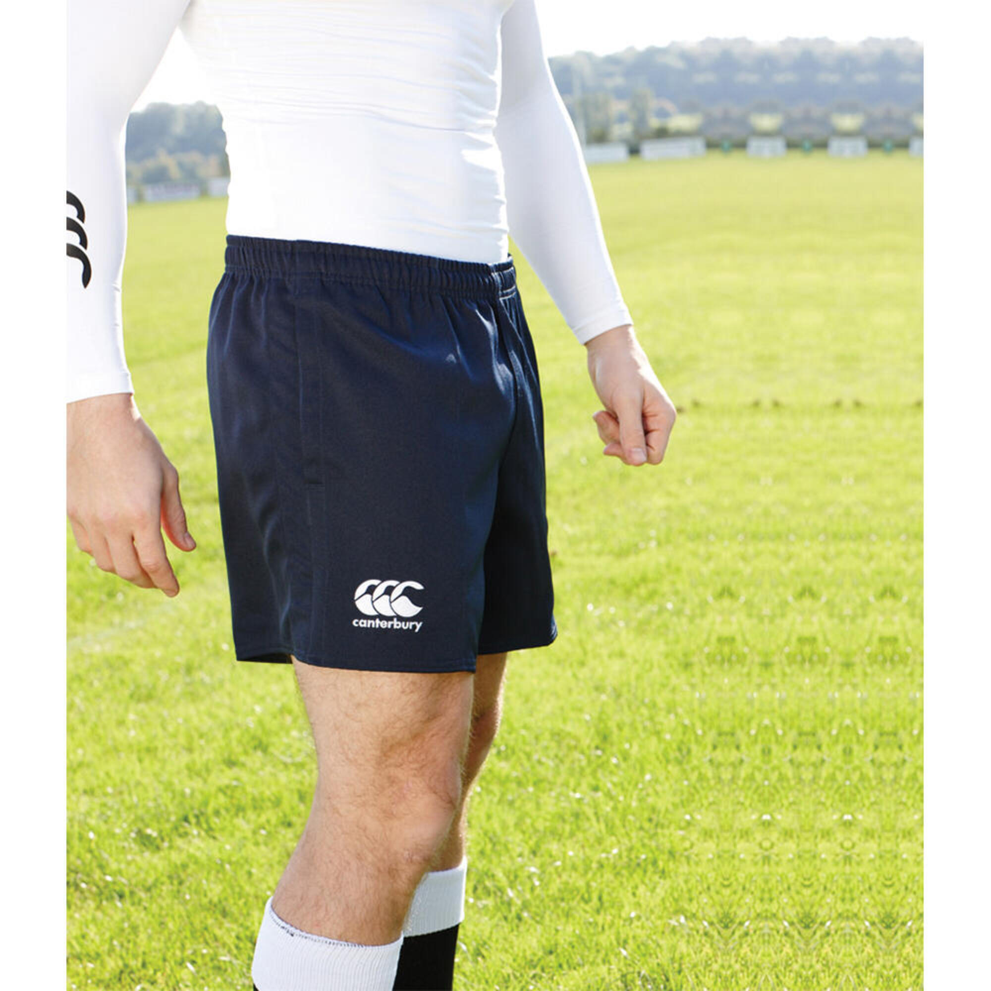 Mens Professional Elasticated Sports Shorts (Navy) 4/4