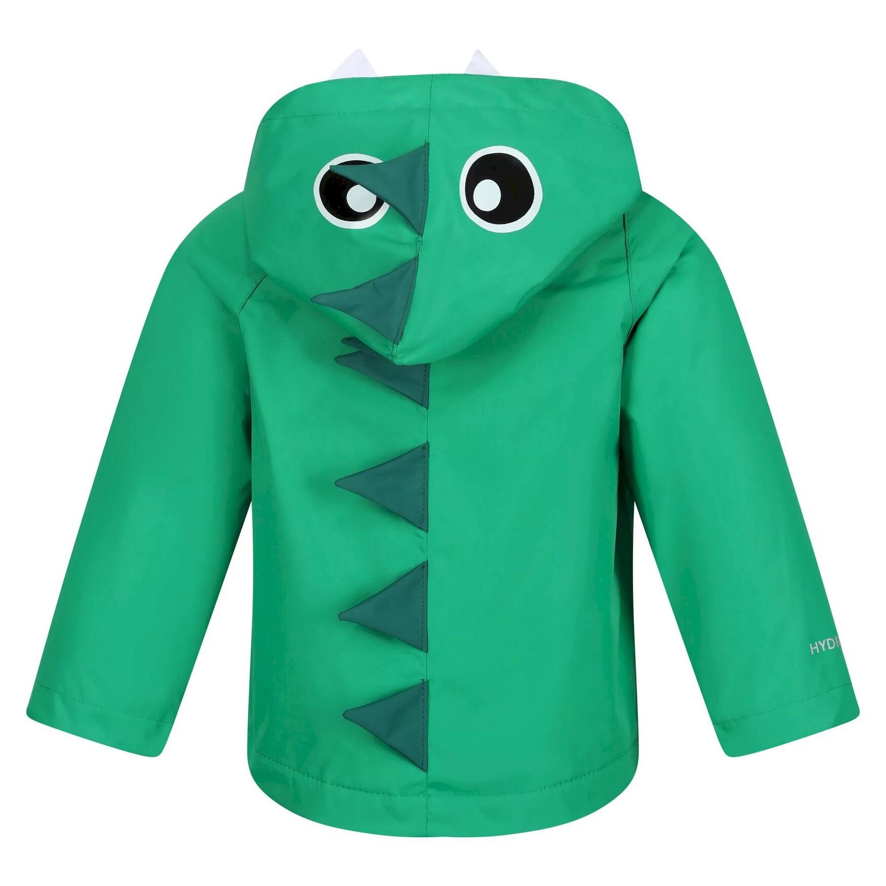 Childrens/Kids Dinosaur Waterproof Jacket (Jellybean Green) 2/5
