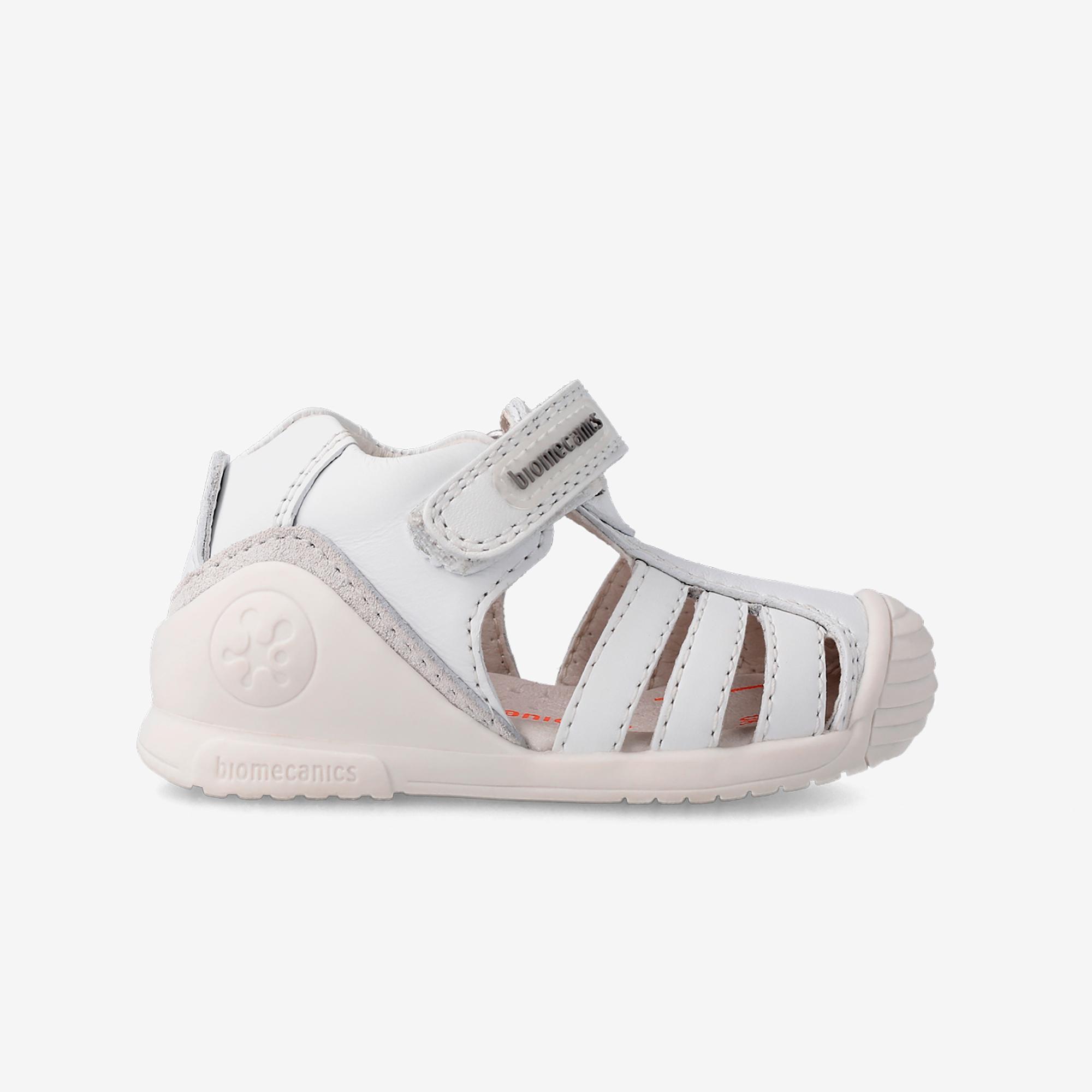 Sandalias Cangrejeras con Cierre Adherente para Niño Biomecanics 222143B Blancas 1/5