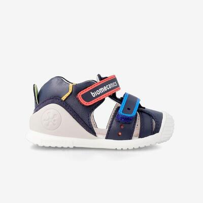 Sandalias Cangrejeras Doble Cierre Adherente de Niño Biomecanics 232143A Azules