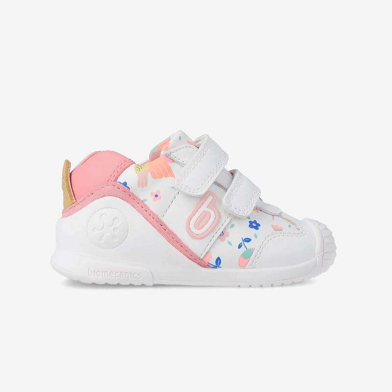 Zapatillas Deportivas Doble Cierre Adherente de Niña Biomecanics 232108A Blancas
