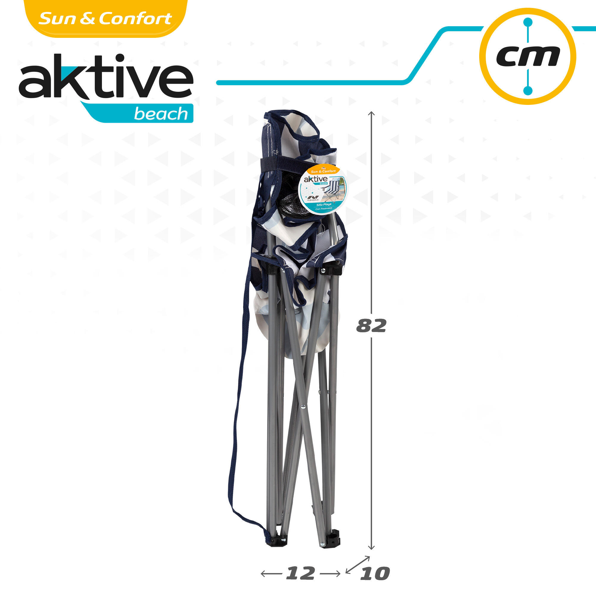 Sedia da campeggio pieghevole con portabicchieri Aktive 7/7