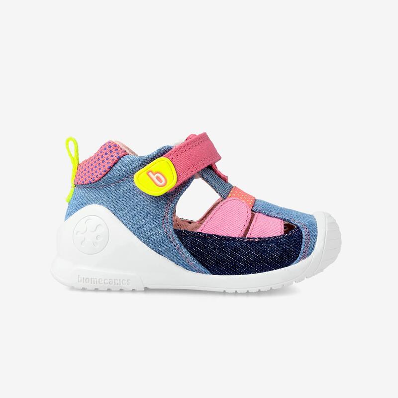 Zapatillas Caminar con Cierre Adherente de Niña Biomecanics 222175A Azul y Rosa
