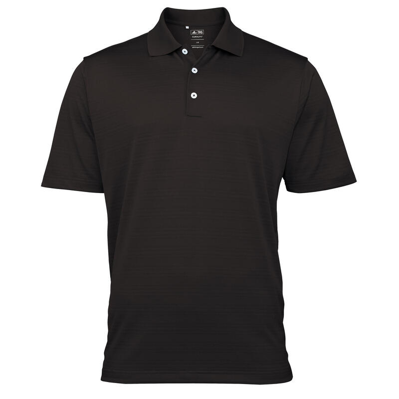 Golf Climalite Mens Textured Solid Polo Shirt (Black)