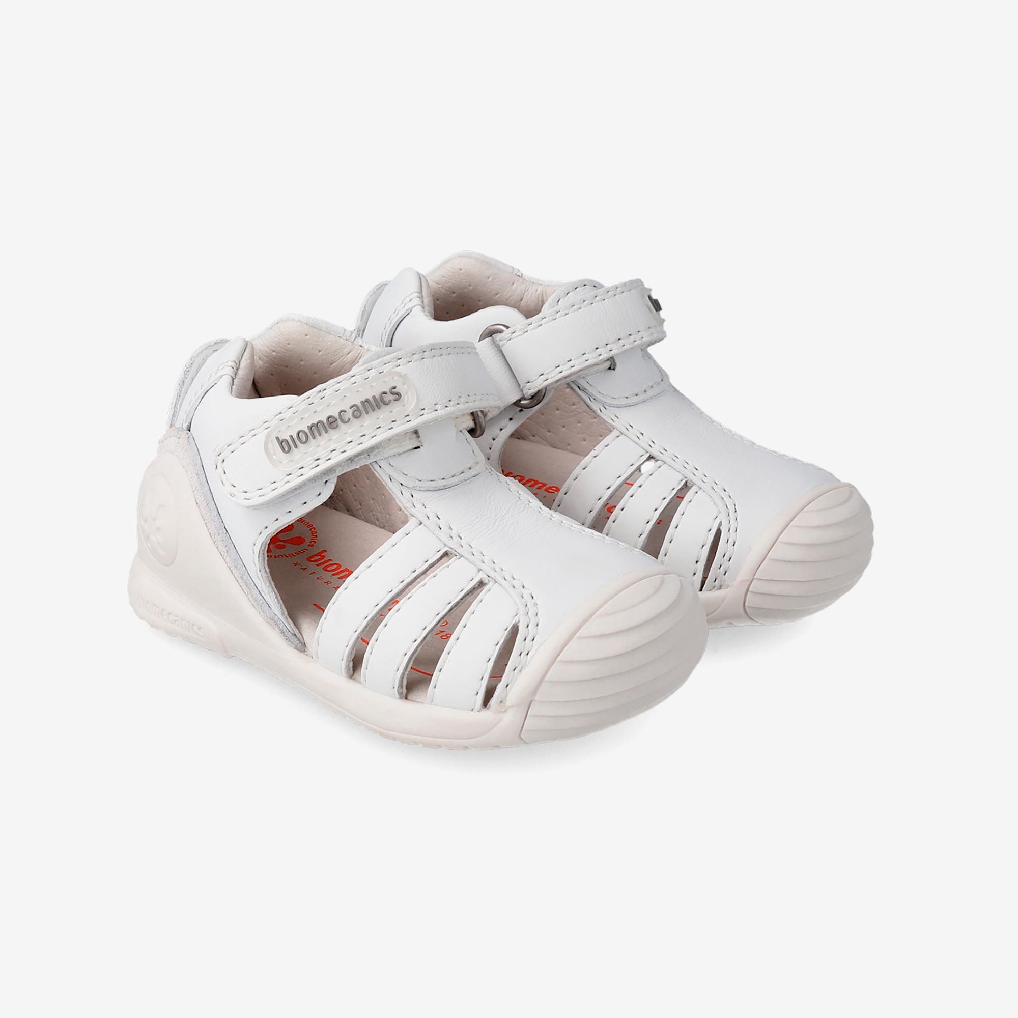 Sandalias Cangrejeras con Cierre Adherente para Niño Biomecanics 222143B Blancas 2/5