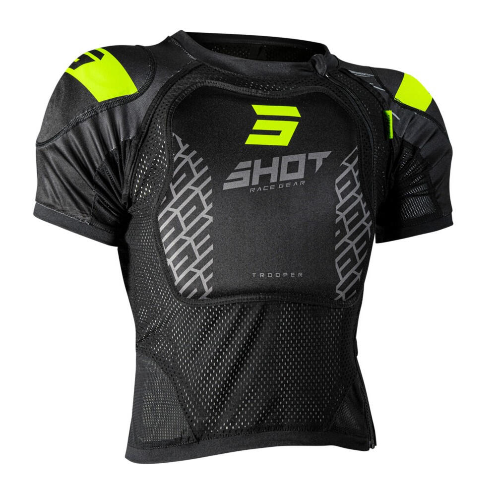 Gilet VTT Shot Manches Courtes - Trooper Noir/Jaune Fluo 2/5
