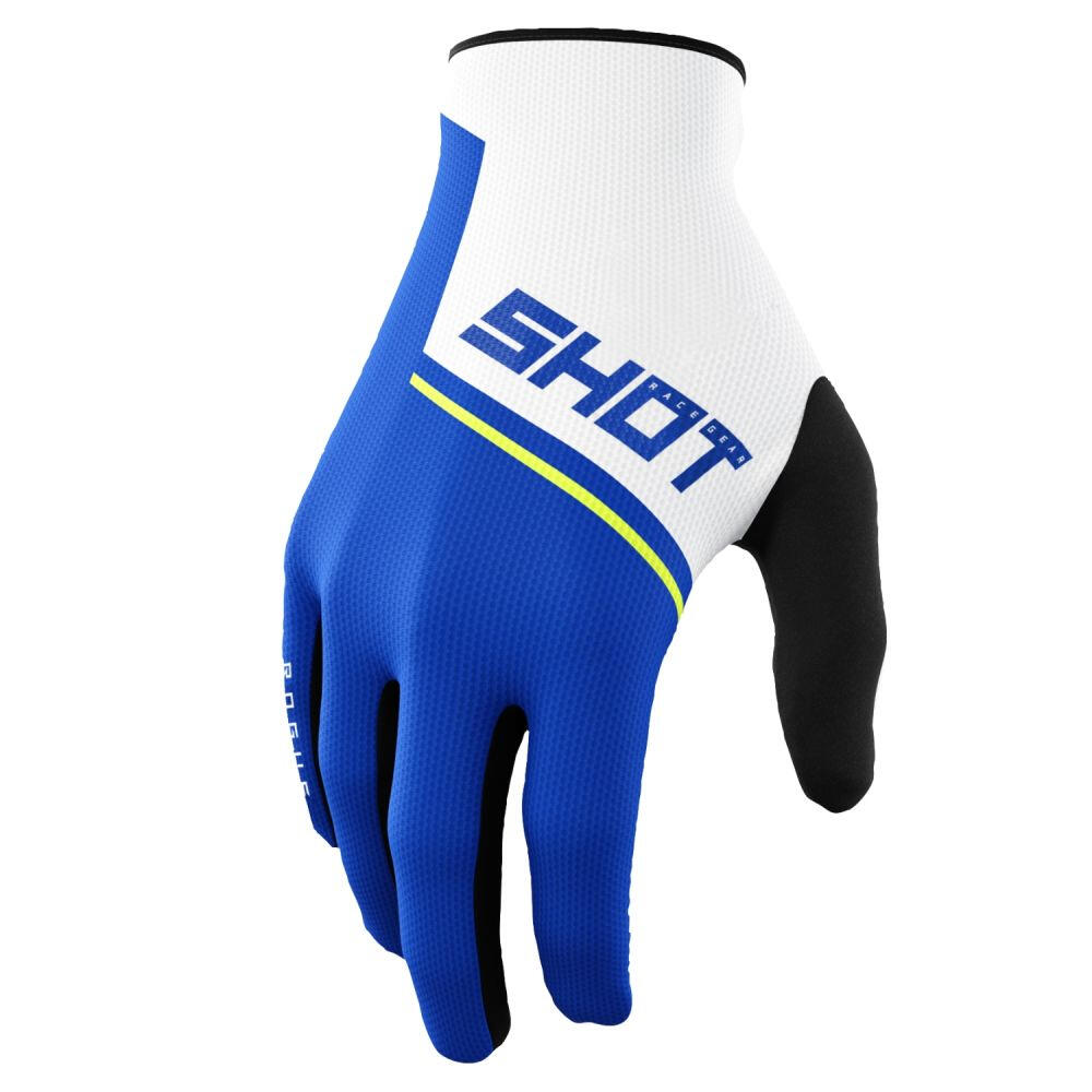 Shot Race Gear - Gants Shot Rogue Revolt 2.0 Enfant Bleu - Gants - Blanc|bleu|jaune - 48 Xl - Decathlon