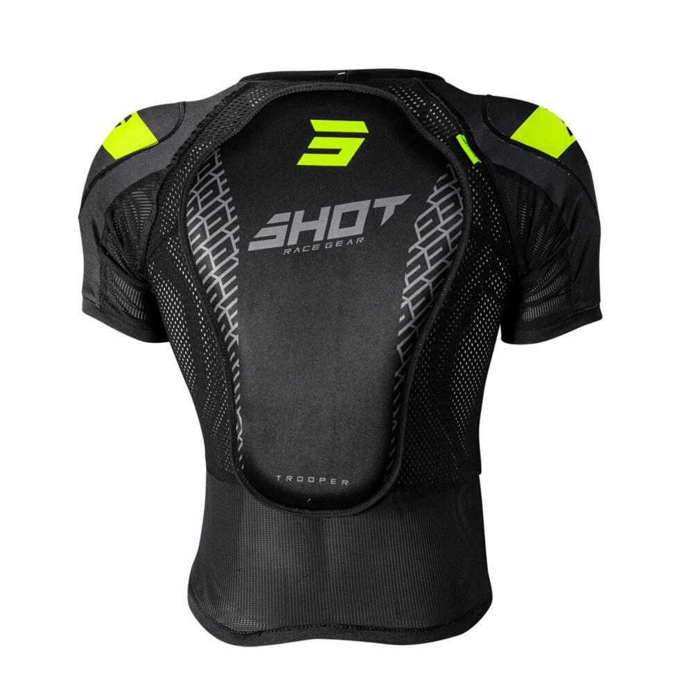 Gilet VTT Shot Manches Courtes - Trooper Noir/Jaune Fluo 4/5