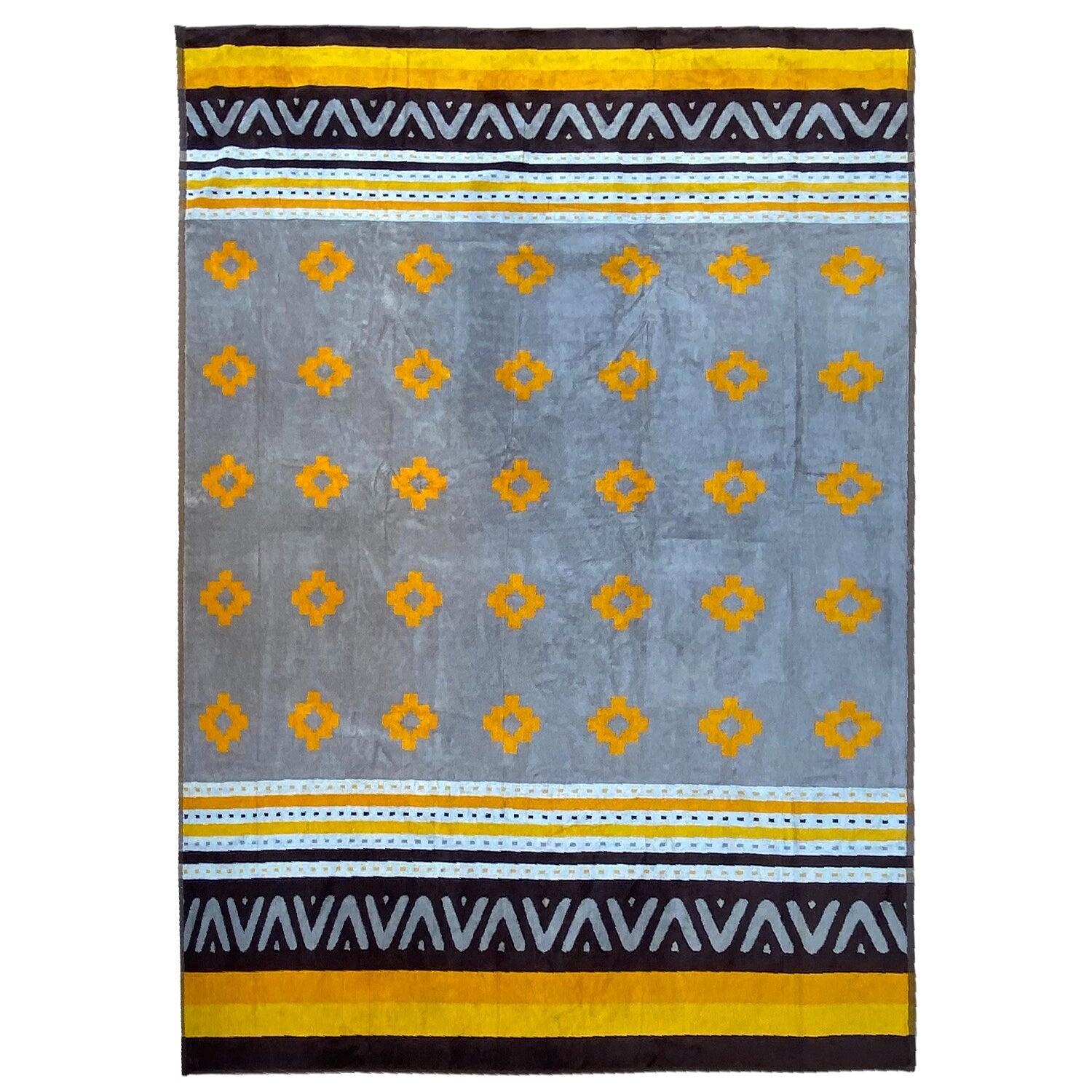 LE COMPTOIR DE LA PLAGE XL-strandlaken van velours jacquard oranje 140x180 400g/m² - Macarena