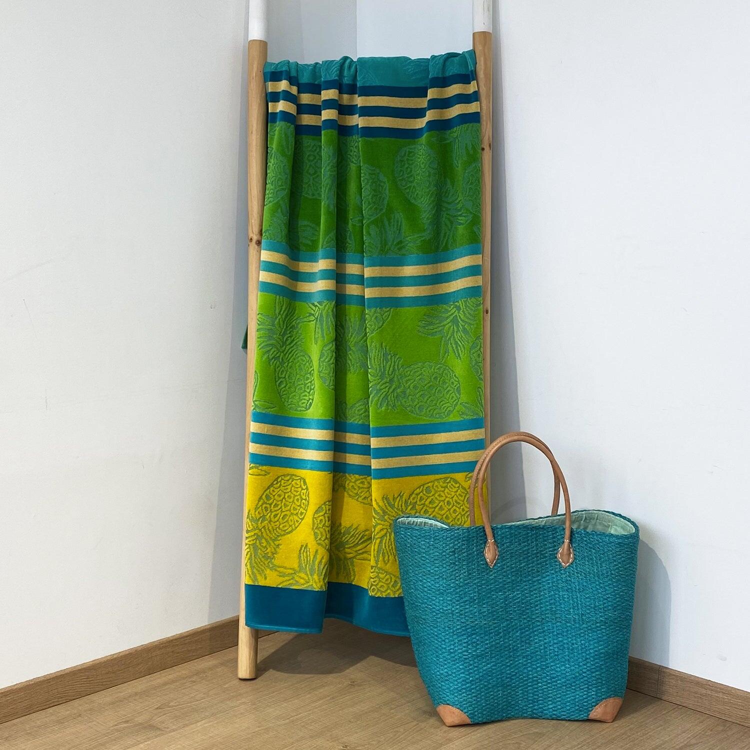 Serviette de plage éponge velours Jacquard ciselée - Cancun - 90x170cm - 340g/m² 2/3