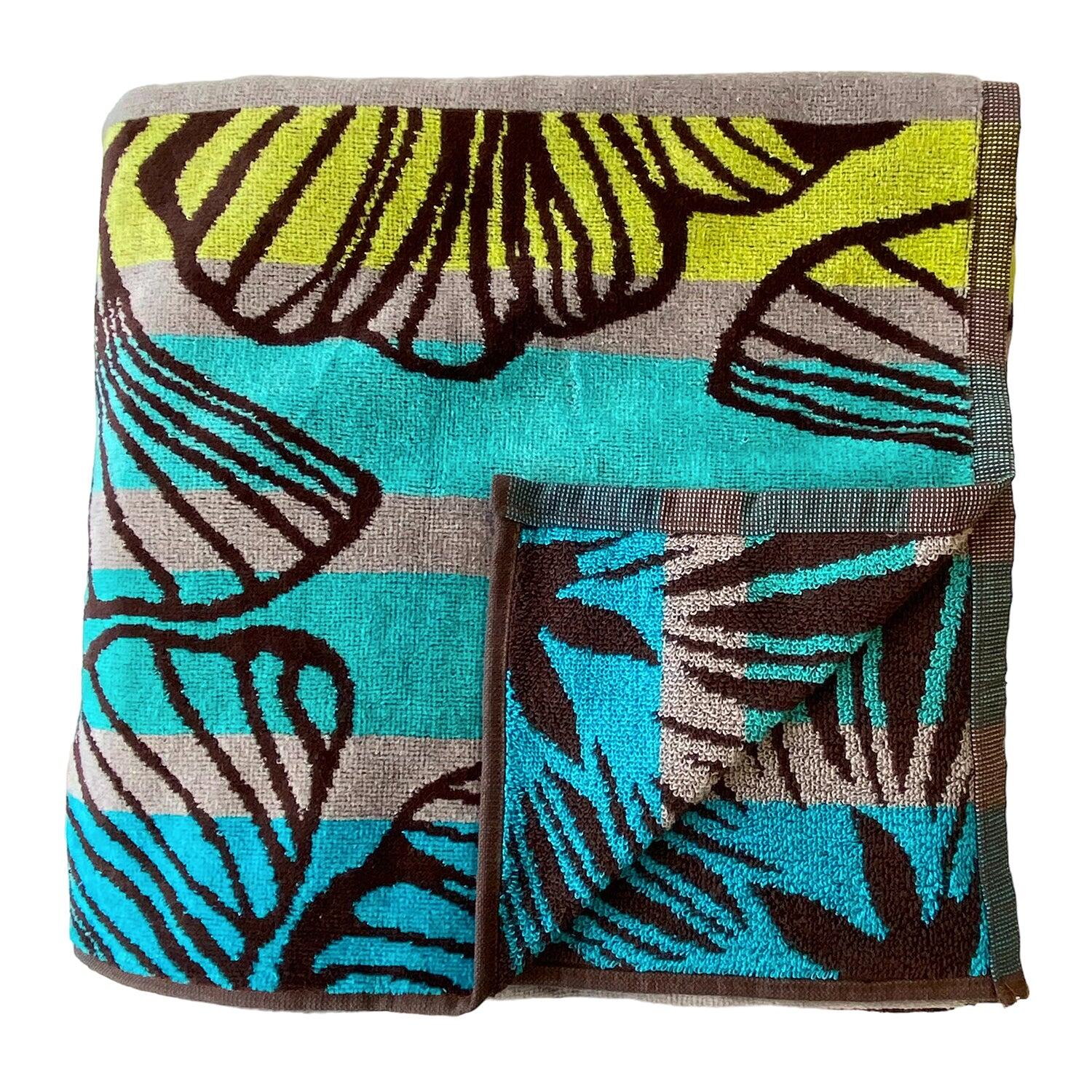 Serviette de plage XL éponge velours Jacquard - Lazare - 140x180cm - 400g/m² 3/3