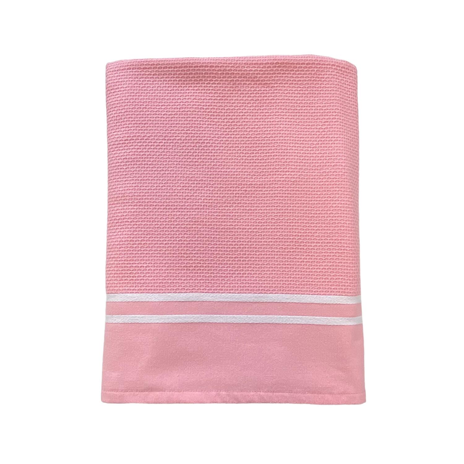 Le Comptoir De La Plage - Fouta Doublée Éponge Waffle Candy 90x170 355g/m² - Paréo - Rose - 42 M/l - Decathlon