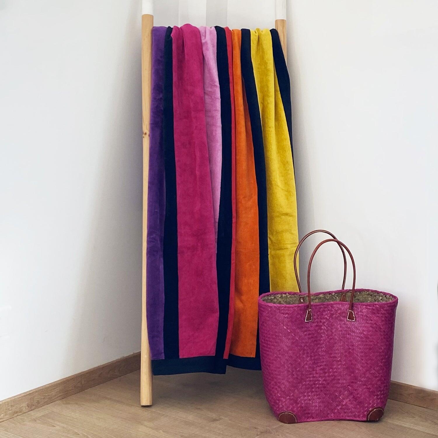 Telo mare XL in spugna velour Jacquard - Happy Chic - 140x180 cm - 400 g/m² 2/4