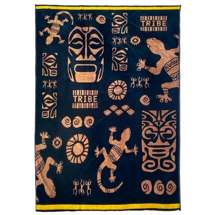 Serviette de plage éponge velours Jacquard Tribalta 140x180 400g/m²