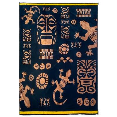 Telo Mare XL in spugna jacquard marrone 140x180 400g/m² - Tribalta