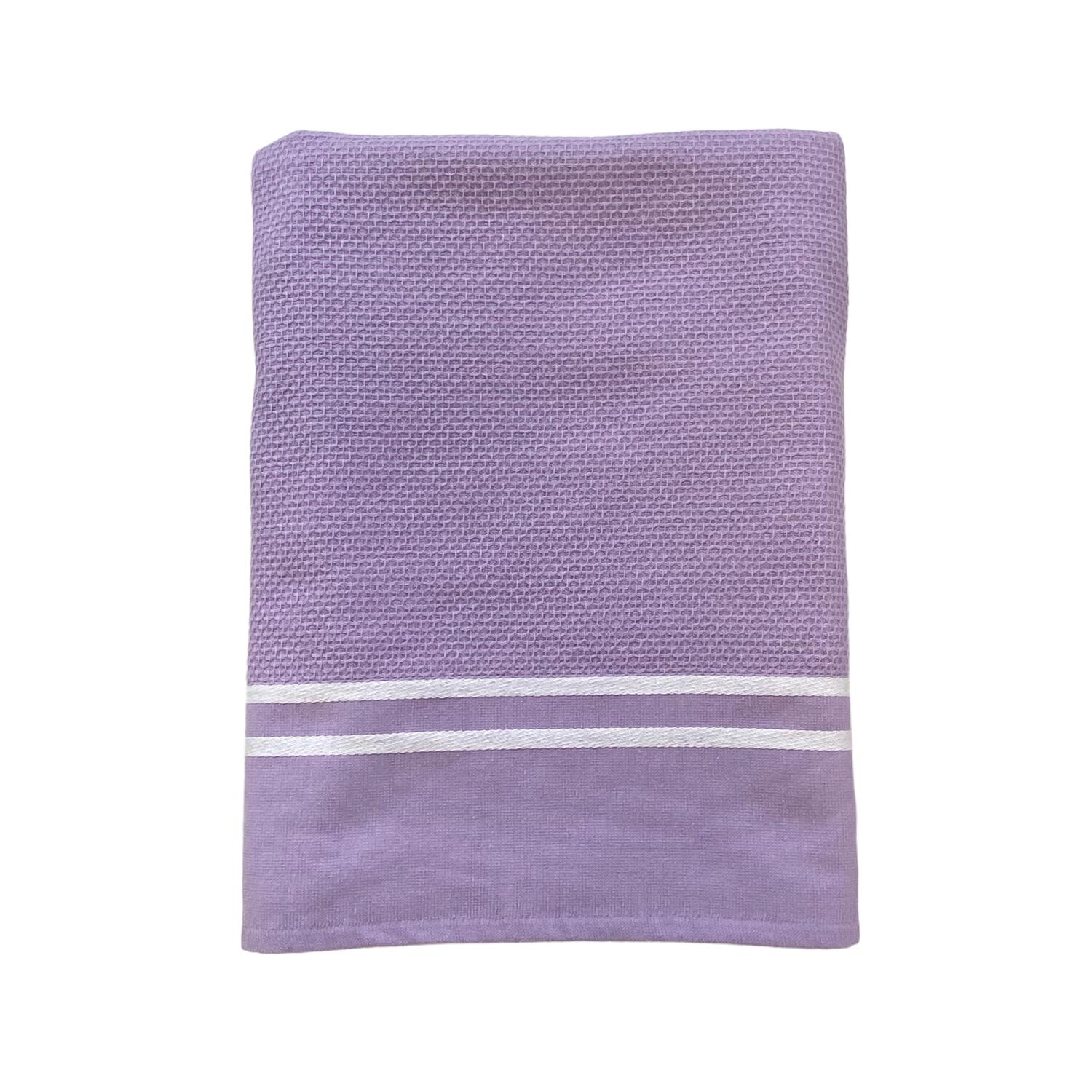 LE COMPTOIR DE LA PLAGE Waffle Orchid badstof gevoerde handdoek 90x170 355g/m²