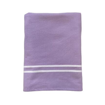 Fouta doublée éponge Waffle Anthracite 90x170 355g/m²