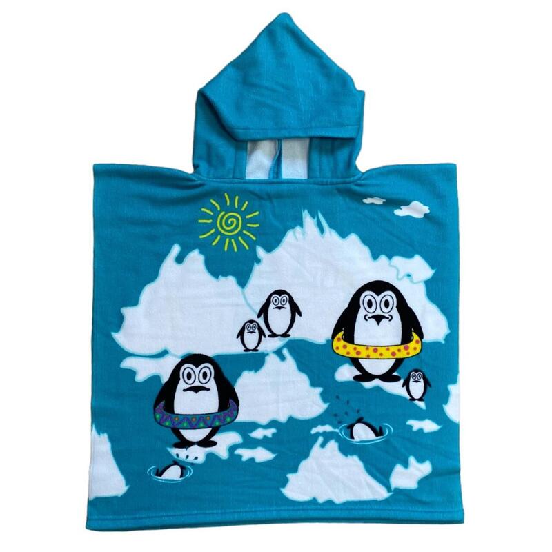 Microvezelponcho voor kinderen Artic