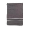 Fouta doublée éponge Waffle Anthracite 90x170 355g/m²