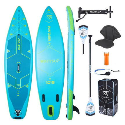 WATTSUP BREAM SUP Board Stand Up Paddle aufblasbar KAJAK SITZ 2in1 Paddel 320 cm
