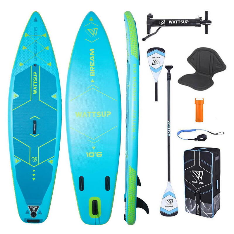 WATTSUP BREAM SUP Board Stand Up Paddle gonflable KAYAK SEAT pagaie 2en1 320 cm