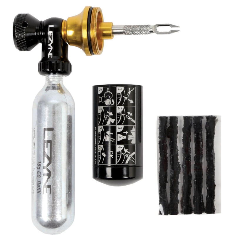 Tubeless CO2 Blaster Reparatieset incl. 2 patronen - Zwart/Goud