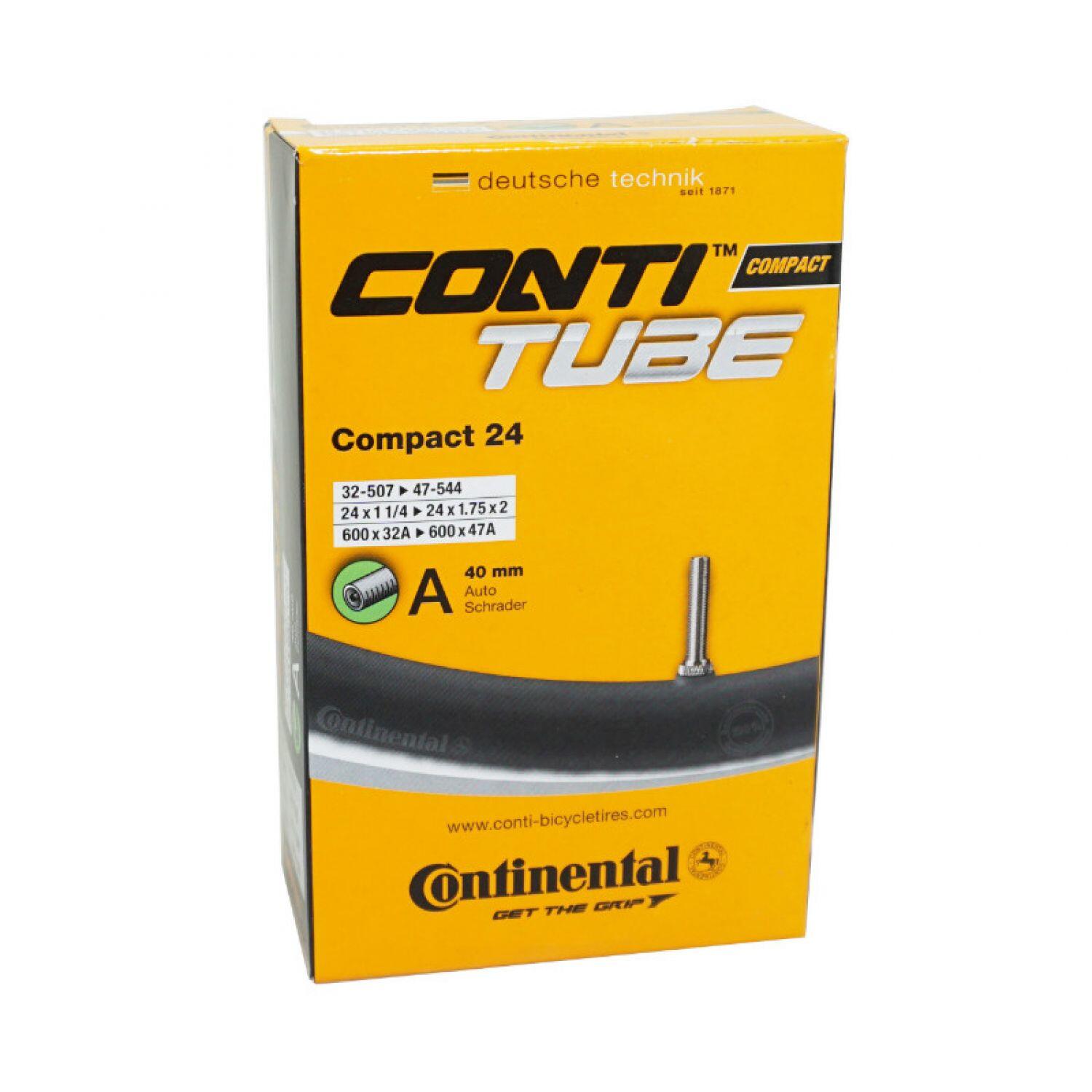 CONTINENTAL Compact Tube - Schrader 40mm Valve MTB Black 24X1.25-1.75"