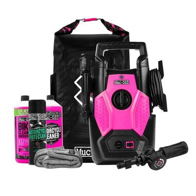 Hogedrukreiniger moto set - zwart/roze