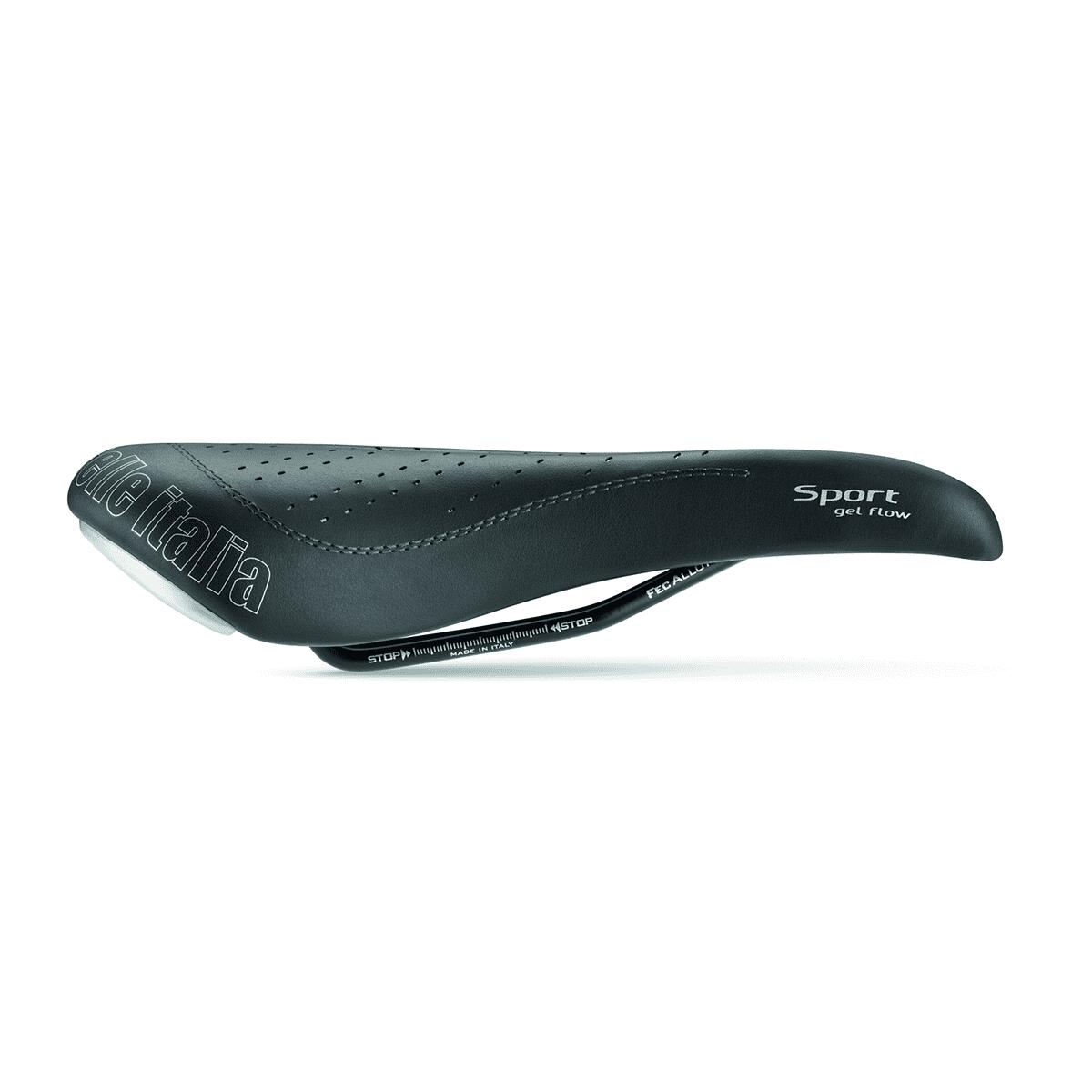 Sillín SPORT Gel Flow FeC de aleación negro 4/7
