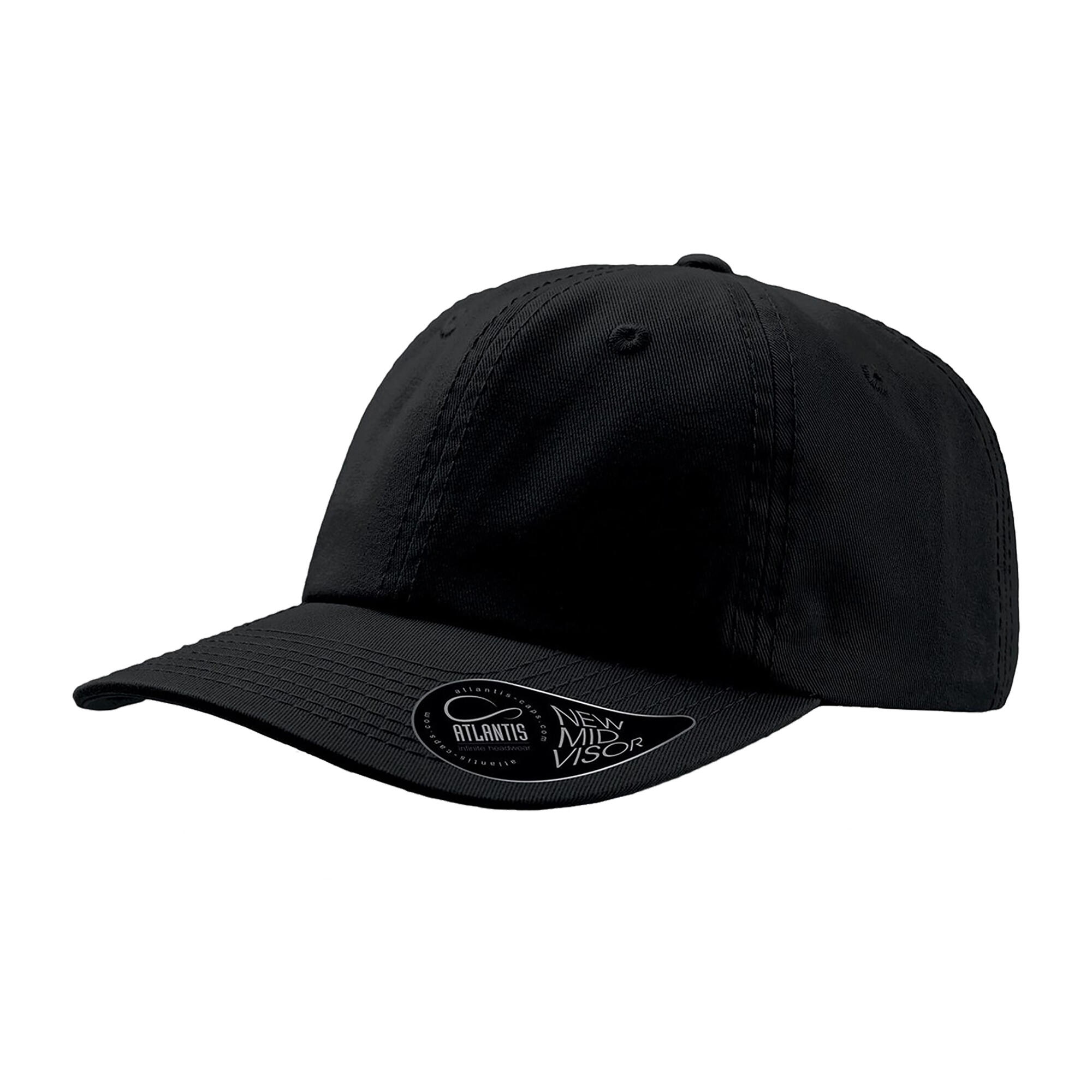 Dad Hat Unstructured 6 Panel Cap (Black) 1/4