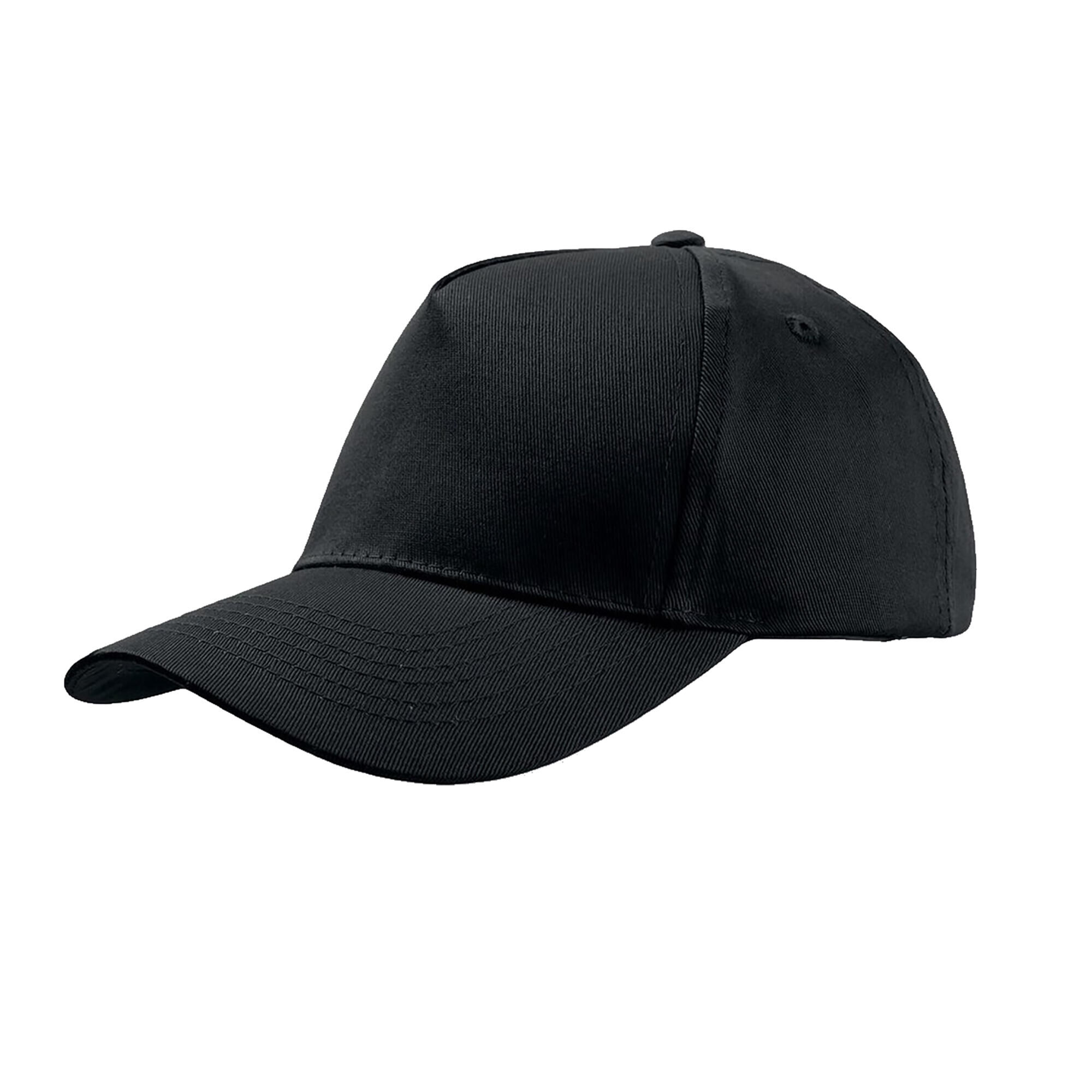 ATLANTIS Childrens/Kids Start 5 Cap 5 Panel (Pack of 2) (Black)