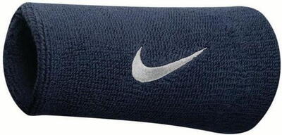 Fasce da polso Nike Swoosh Doublewide nere 2 pezzi