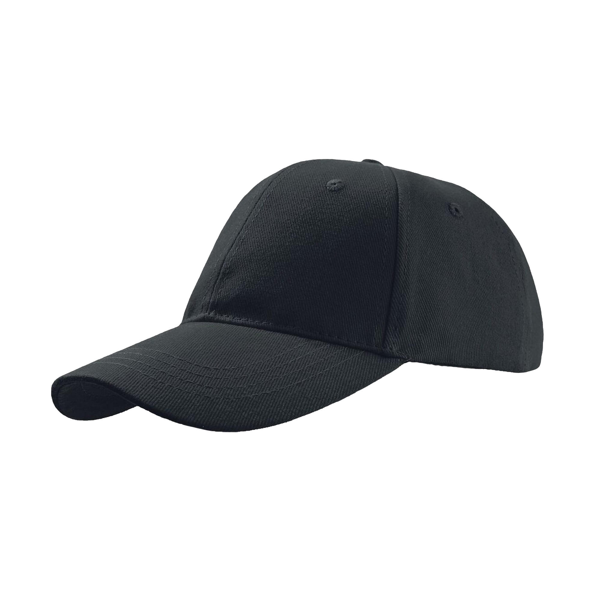 Liberty Six Brushed Cotton 6 Panel Cap (Black) 1/4