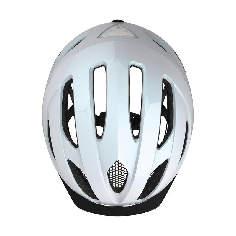 Casco de Bicicleta Adulto con Ventilación INDIGO 55-61 cm Blanco-Azul-Negro