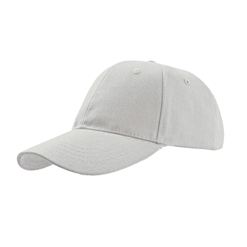 Liberty gebürstete 6 Panel Kappe, Baumwolle Damen und Herren Weiß