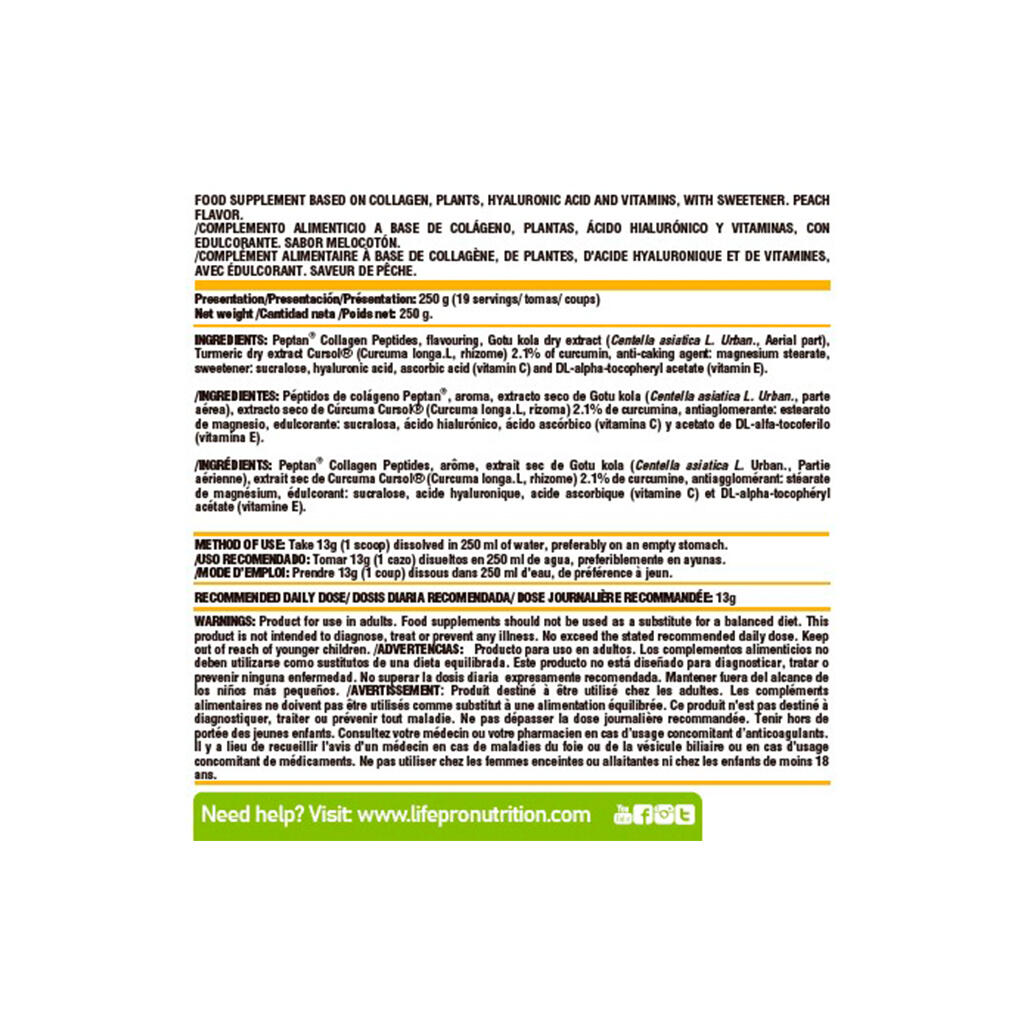 Collageen anti-aging perzikpeptiden 250g Life Pro 3/5