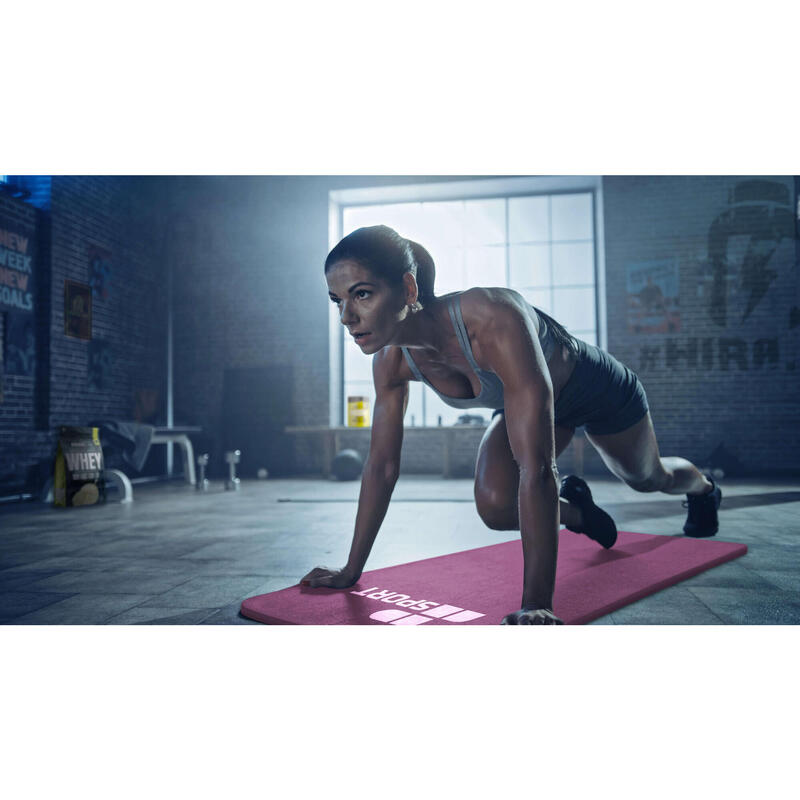 Mata gimnastyczna do ćwiczeń, jogi MP Sport 1,5 cm - różowa