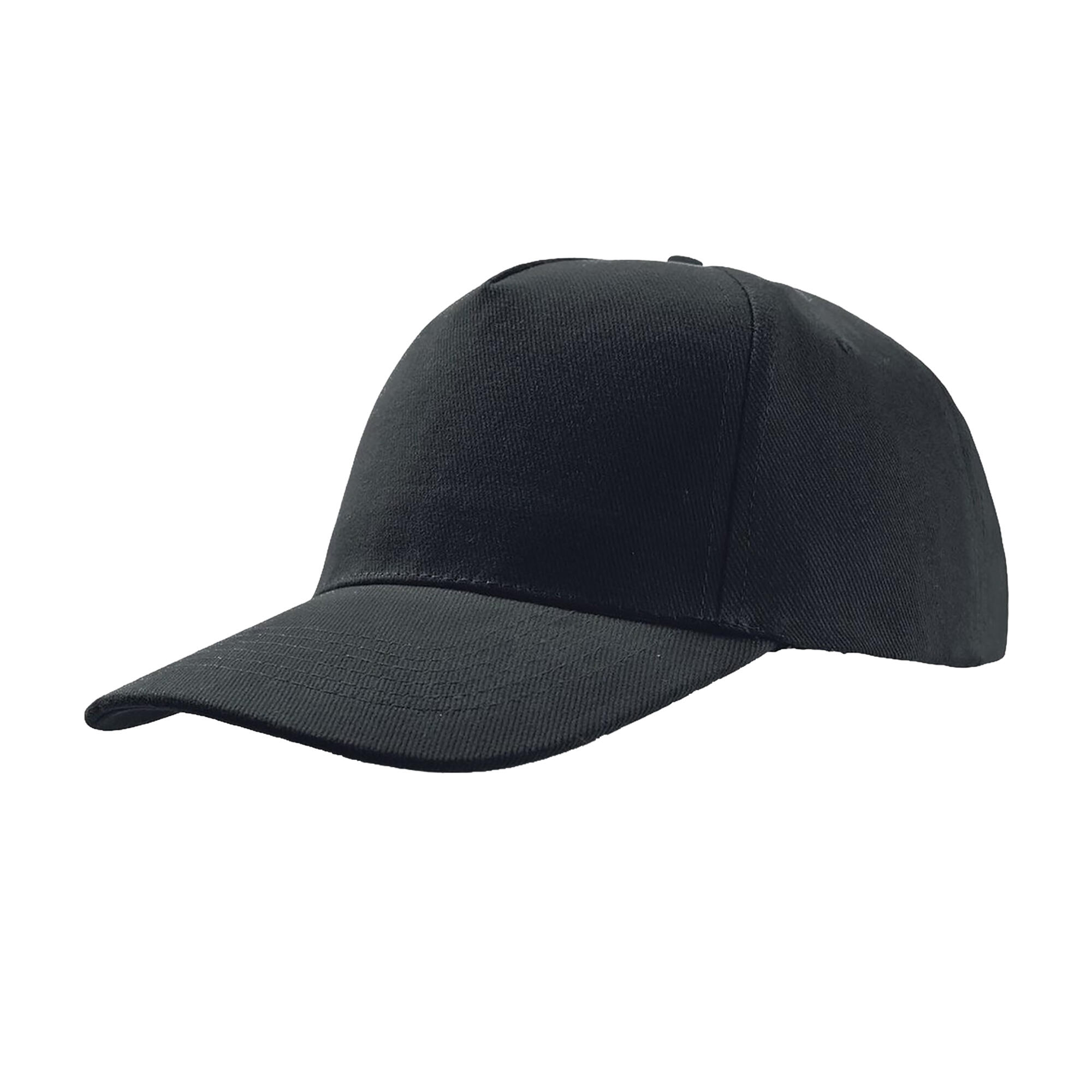 Liberty Five Heavy Brush Cotton 5 Panel Cap (Black) 1/4