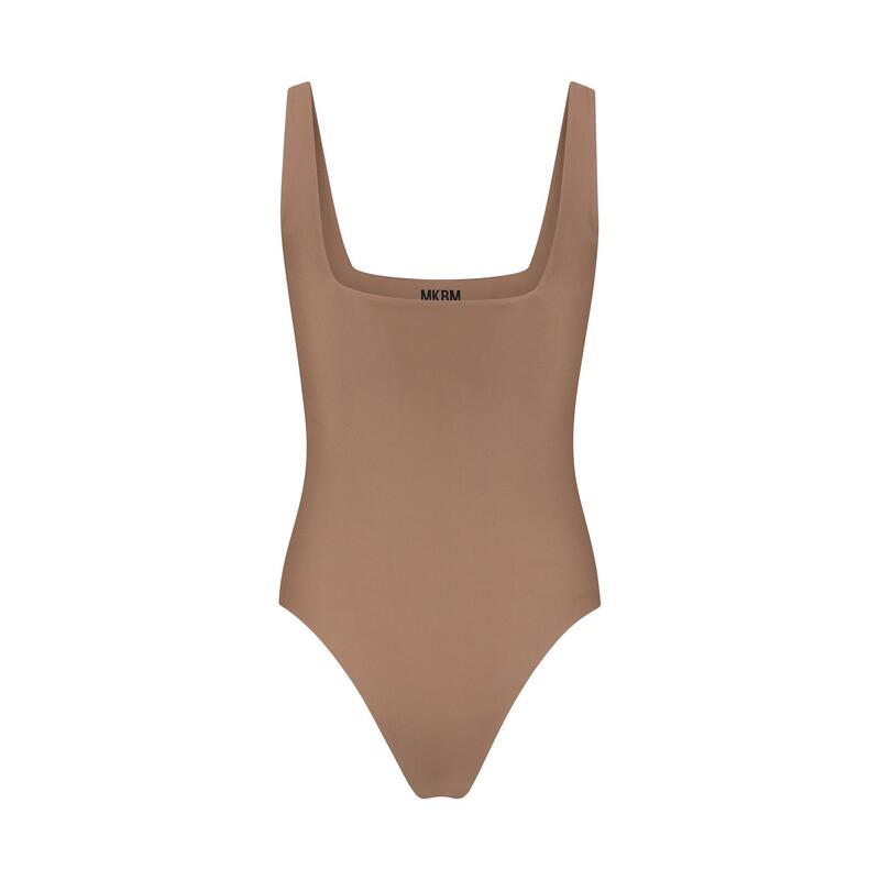 Maillot de Bain Décolleté Carré - Marron - Maillot de bain femme