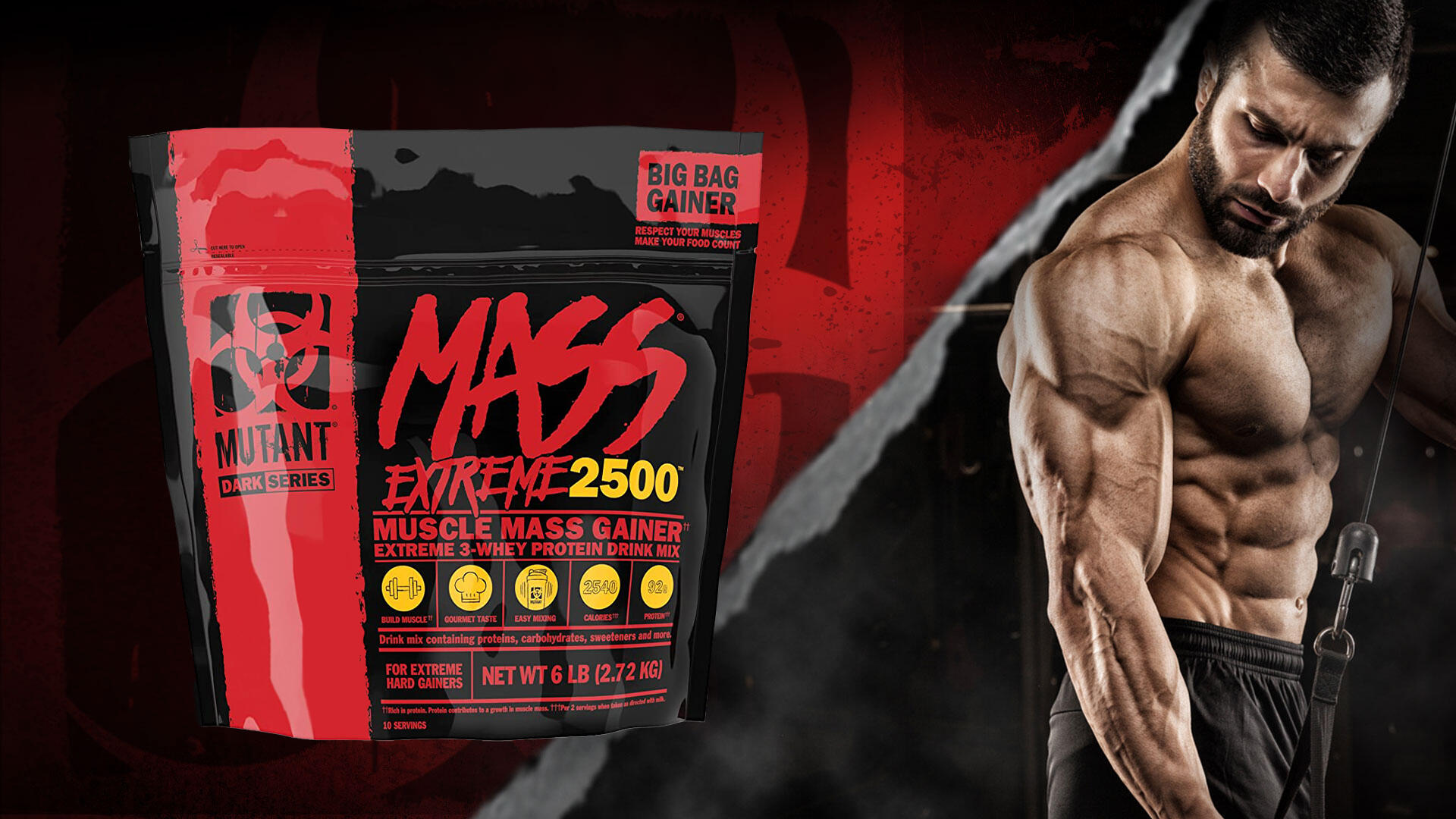 Mutant Mutant Mass EXTREME 2500 (6lbs) Vanilla Ice Cream - Gewichtszunahme 2/4