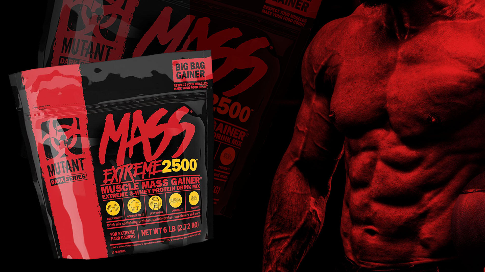 Mutant Mutant Mass EXTREME 2500 (6lbs) Vanilla Ice Cream - Gewichtszunahme 3/4