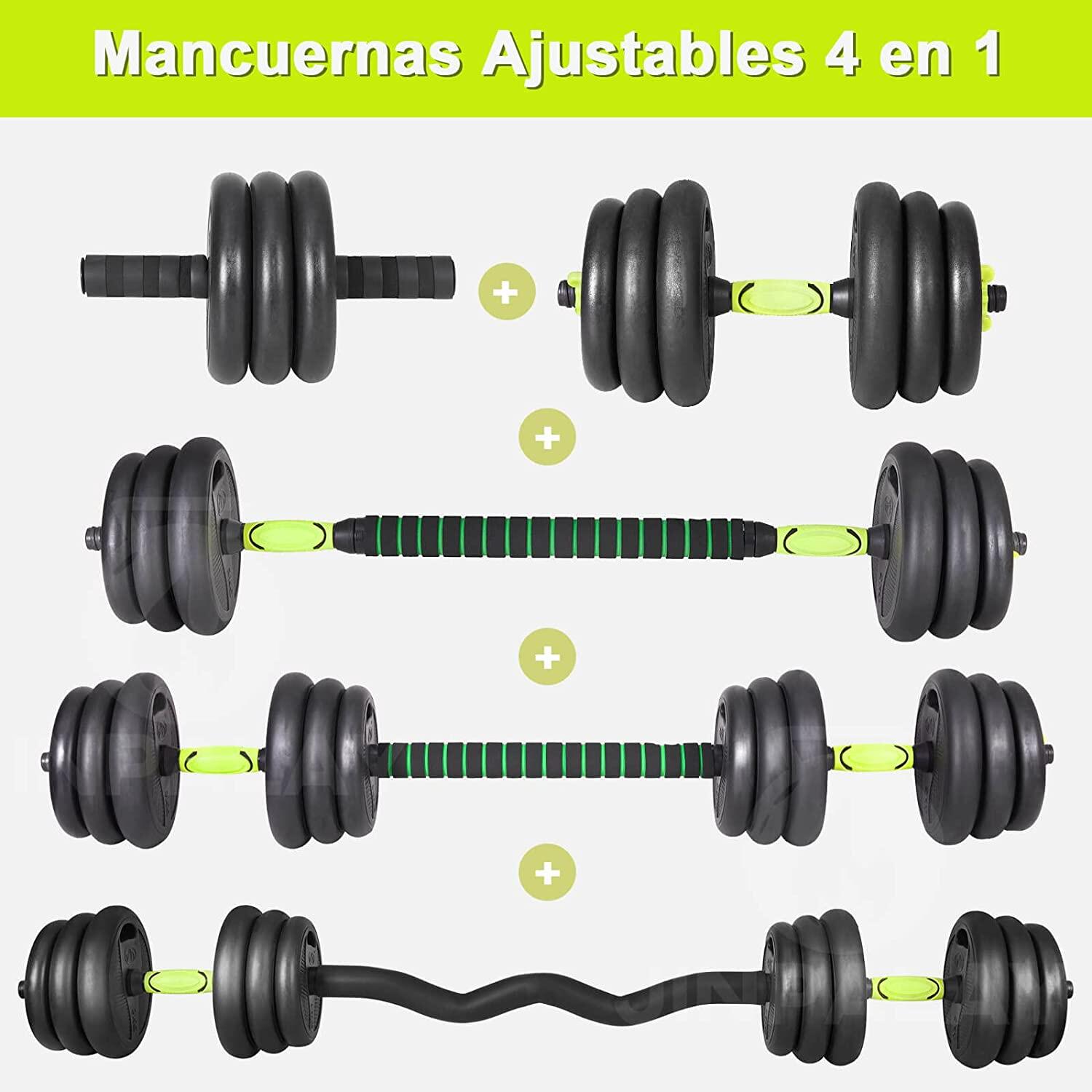 Juego Kit 40 kg de Mancuernas 4 en 1 MultiFit 2/3