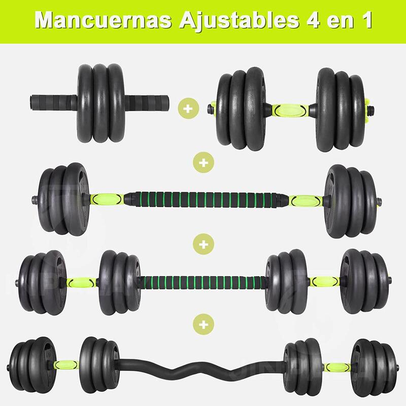 Sport Fitness Pack de Fuerza 40 Kg: Mancuernas + Discos 5 Kg / 3
